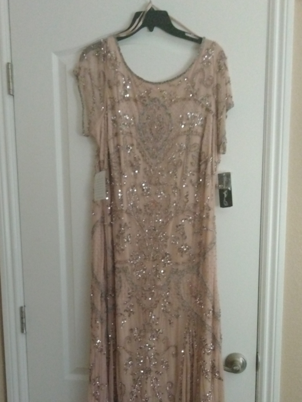 Nordstrom Blush Sequin Embellished Maxi Dress